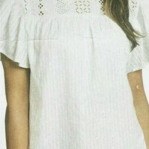 Ella Moss White Eyelet Blouse - Picture 1 of 6